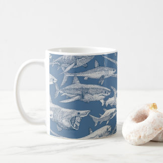 just sharks cobalt denim coffee mug