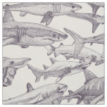just sharks mulberry strong white fabric