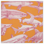 just sharks viva magenta satsuma fabric