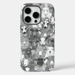 just sheep black white iPhone 16 pro case