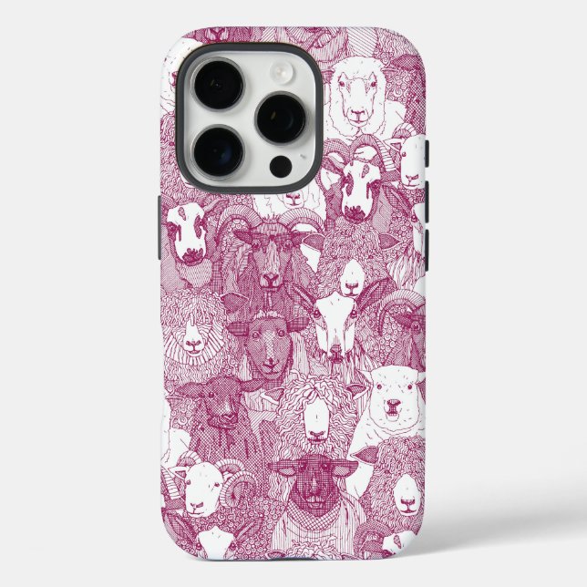 just sheep cherry white Case-Mate iPhone case (Back)