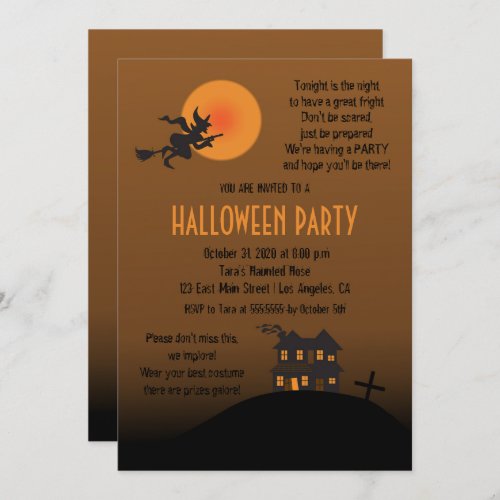 Just Show Up Halloween Party Invitation