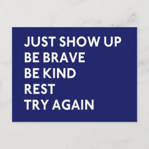 Just Show Up Momastery Postcard