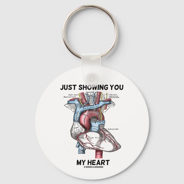 Just Showing You My Heart (Anatomical Heart) Keychain (Front)