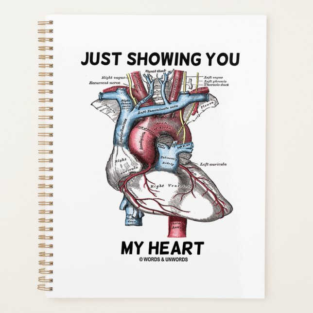 Just Showing You My Heart Anatomical Heart Planner (Front)