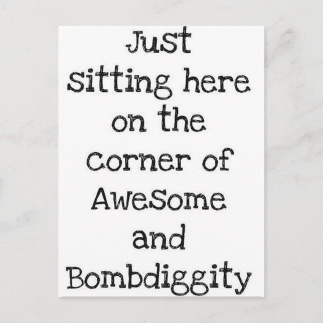 Just sitting here postcard (Front)