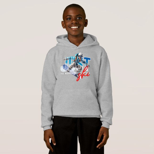 Just Ski | Kids Hoodie (Front Full)