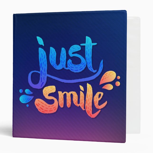 Just Smile 3 Ring Binder (Front/Inside)