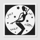 Just Smile And Be Happy, Funny Stick woman (Front)