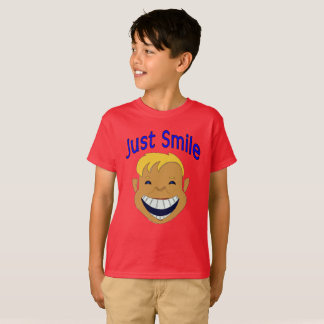 Just Smile, boy face T-Shirt