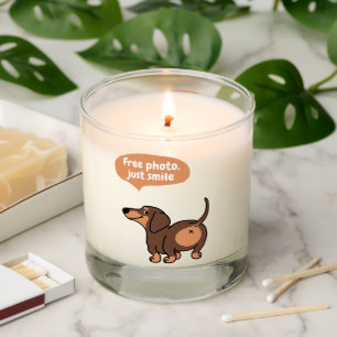 just smile, free photo scented candle