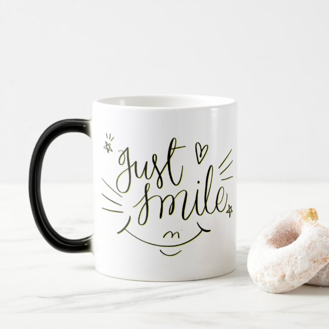 Just Smile - Motivational Quote Mug (With Donut)
