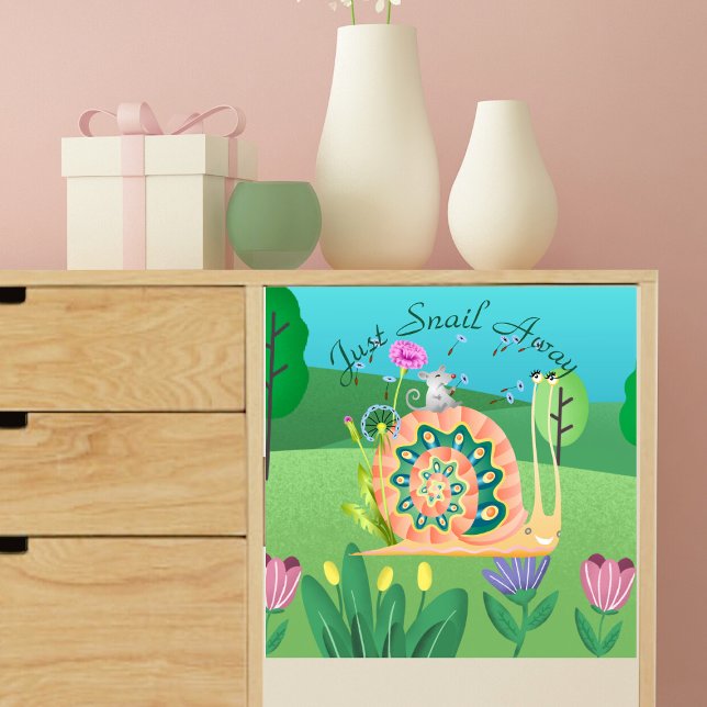 Just Snail Away Cute Snail Sticker (Creator Uploaded)