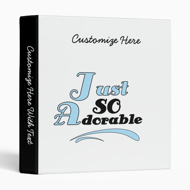 Just So Adorable 3 Ring Binder (Front/Spine)