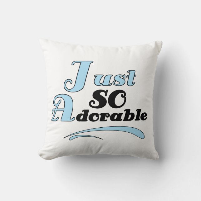 Just So Adorable Throw Pillow (Front)