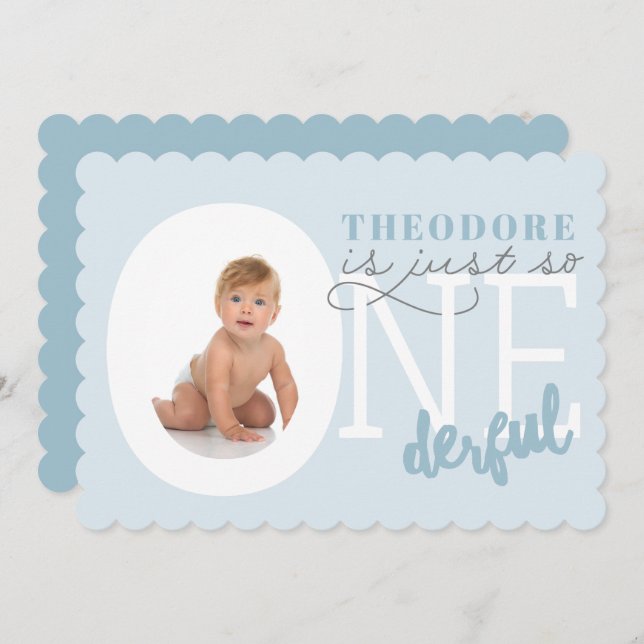 Just so ONEderful Invitation (Front/Back)