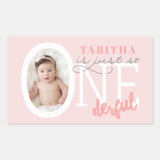 just so ONEderful Rectangular Sticker (Front)