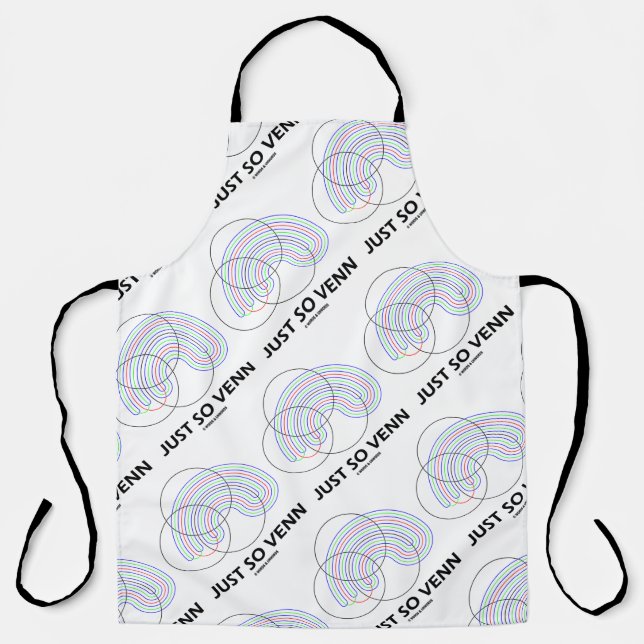 Just So Venn Venn Diagram Math Geek Humor Apron (Front)