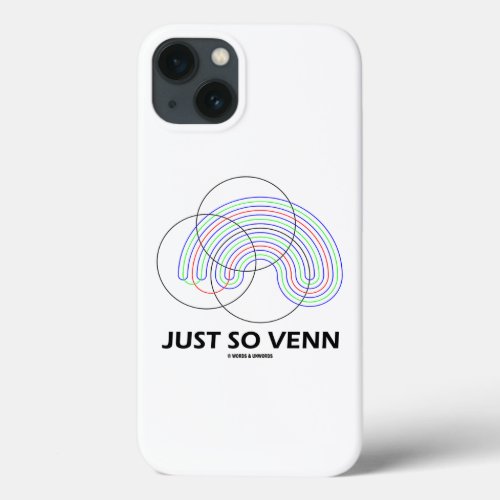 Just So Venn Venn Diagram Math Geek Humor iPhone 13 Case