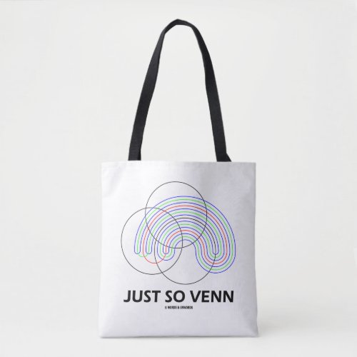 Just So Venn Venn Diagram Math Geek Humor Tote Bag