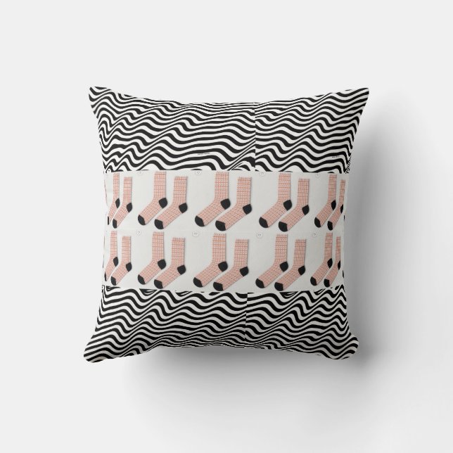 Just Socks 16"x16" Throw Pillow (Back)