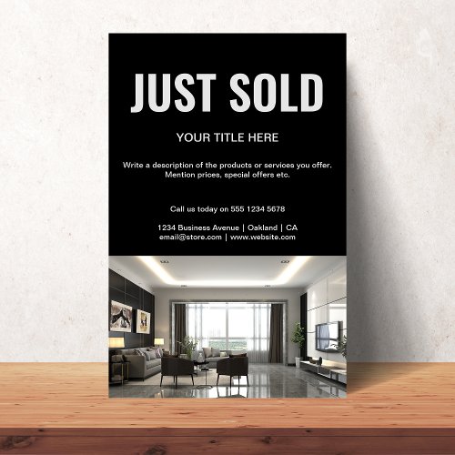 Just Sold Open House Promotional Real Estate   Flyer