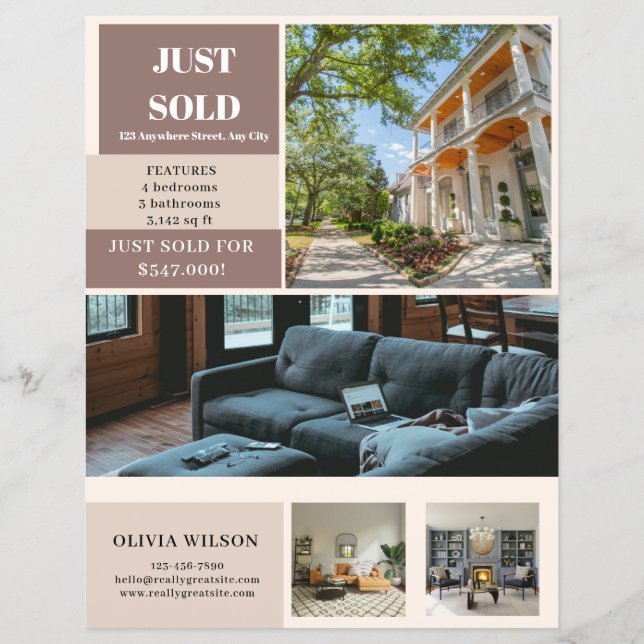 Just Sold Real Estate Flyer (Front)