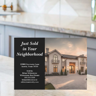 Just Sold Real Estate Marketing Custom Home Photo Card