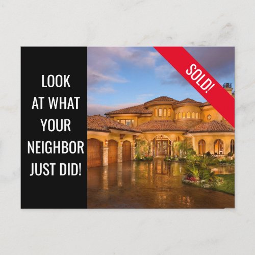 Just Sold Real Estate Post Card _ Fun