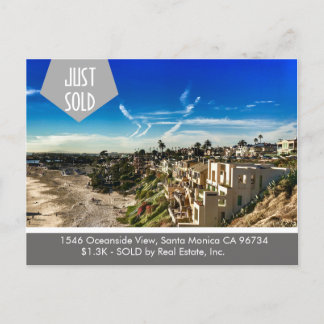 JUST SOLD Real Estate postcard