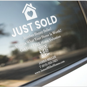 Just Sold Real Estate Promotional Car Window Cling