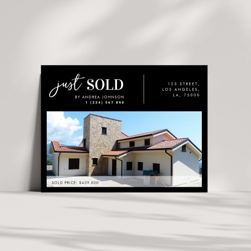 Just Sold Real Estate Property Realtor Marketing Postcard