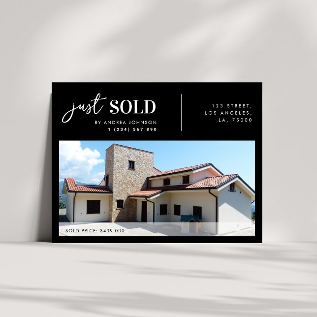 Just Sold Real Estate Property Realtor Marketing Postcard (Creator Uploaded)