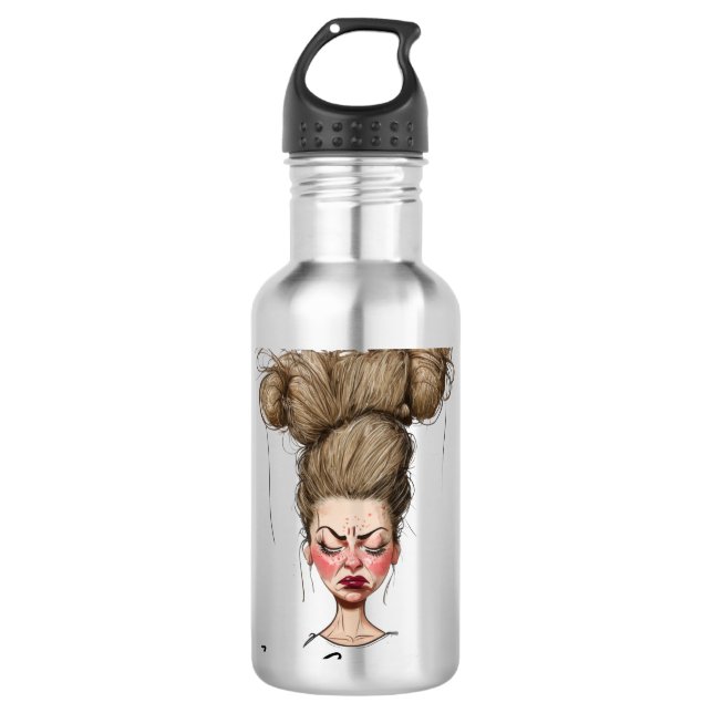 Just, Sometimes! Funny Bad Day Stainless Steel Water Bottle (Front)