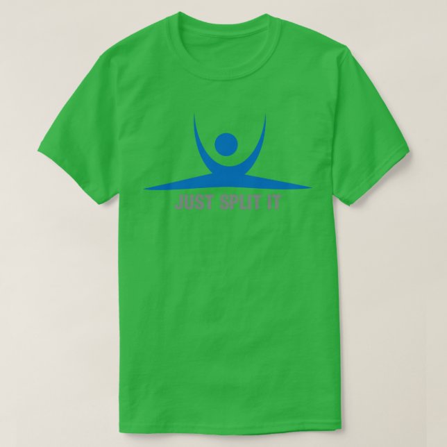Just Split It Abstract Hanuman Asana Style Strectc T-Shirt (Design Front)