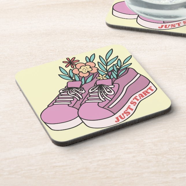 Just Start  Beverage Coaster (Left Side)