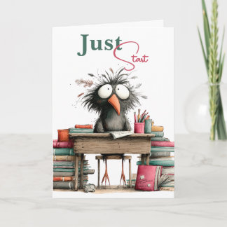 Just Start Quirky Bird Student Desk Card