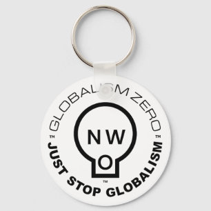 Just Stop Globalism™ Circle Logo (B) Keychain