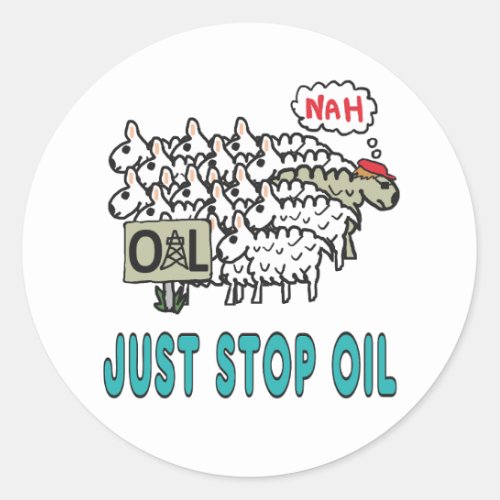 Just Stop Oil Classic Round Sticker