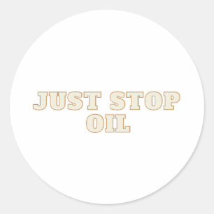 Just Stop Oil Classic Round Sticker