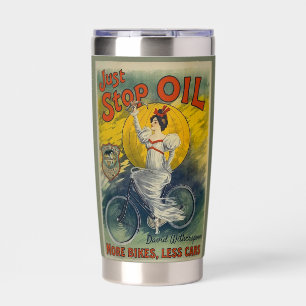 Just Stop Oil Mug More Bikes Less Cars Activist Insulated Tumbler