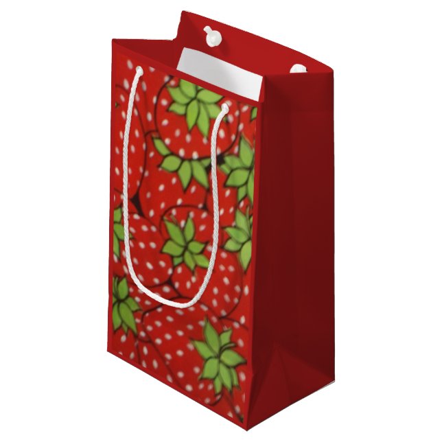 Just Strawberries Small Gift Bag (Front Angled)