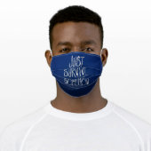Just Survive Somehow Dark Blue Adult Cloth Face Mask (Worn)