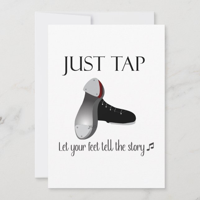 Just Tap  Invitation (Front)