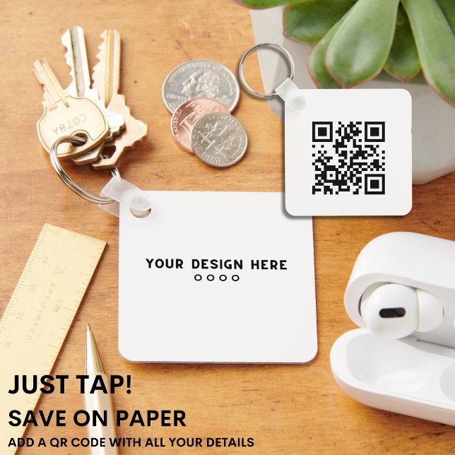 JUST TAP | QR Code Business Card FINANCE SERVICES Keychain (Creator Uploaded)