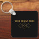 JUST TAP | QR Code Business Card JET BLACK Keychain | Zazzle