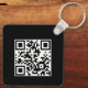 JUST TAP | QR Code Business Card JET BLACK Keychain | Zazzle