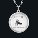 Just Tap Silver Plated Necklace<br><div class="desc">Tap shoes and music notes</div>