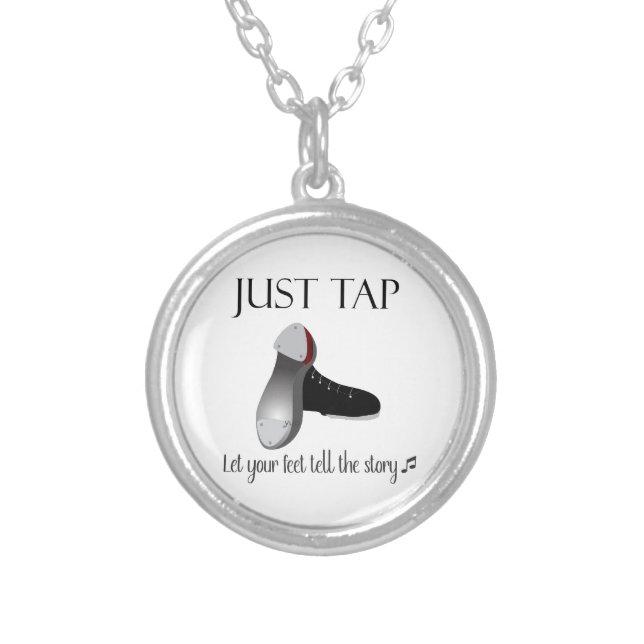 Just Tap  Silver Plated Necklace (Front)