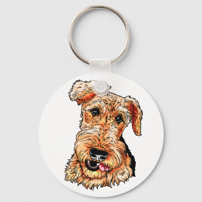 Just the Airedale Terrier Keychain (Front)